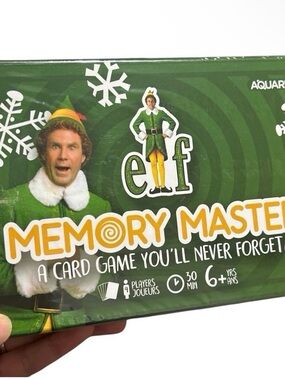 Elf Memory Master Card Game Aquarius Family Christmas Party Game Ages 6+ New